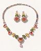 Modenaire Modenaire Crystal Heart Necklace And Matching Drop Earring Set - 1