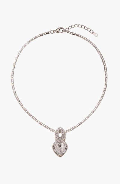 Modenaire Modenaire Crystal Heart Pendant Necklace