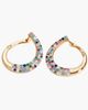 Modenaire Modenaire Crystal Pave Double Row Statement Hoop Earrings - 1
