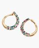 Modenaire Modenaire Crystal Pave Double Row Statement Hoop Earrings - 4