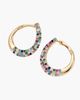 Modenaire Modenaire Crystal Pave Double Row Statement Hoop Earrings - 5