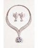 Modenaire Modenaire Crystal Teardrop Pendant Necklace And Drop Earring Set - 1
