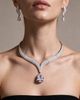 Modenaire Modenaire Crystal Teardrop Pendant Necklace And Drop Earring Set - 2