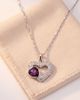 Modenaire Modenaire Double Heart Crystal Pendant Necklace - 5