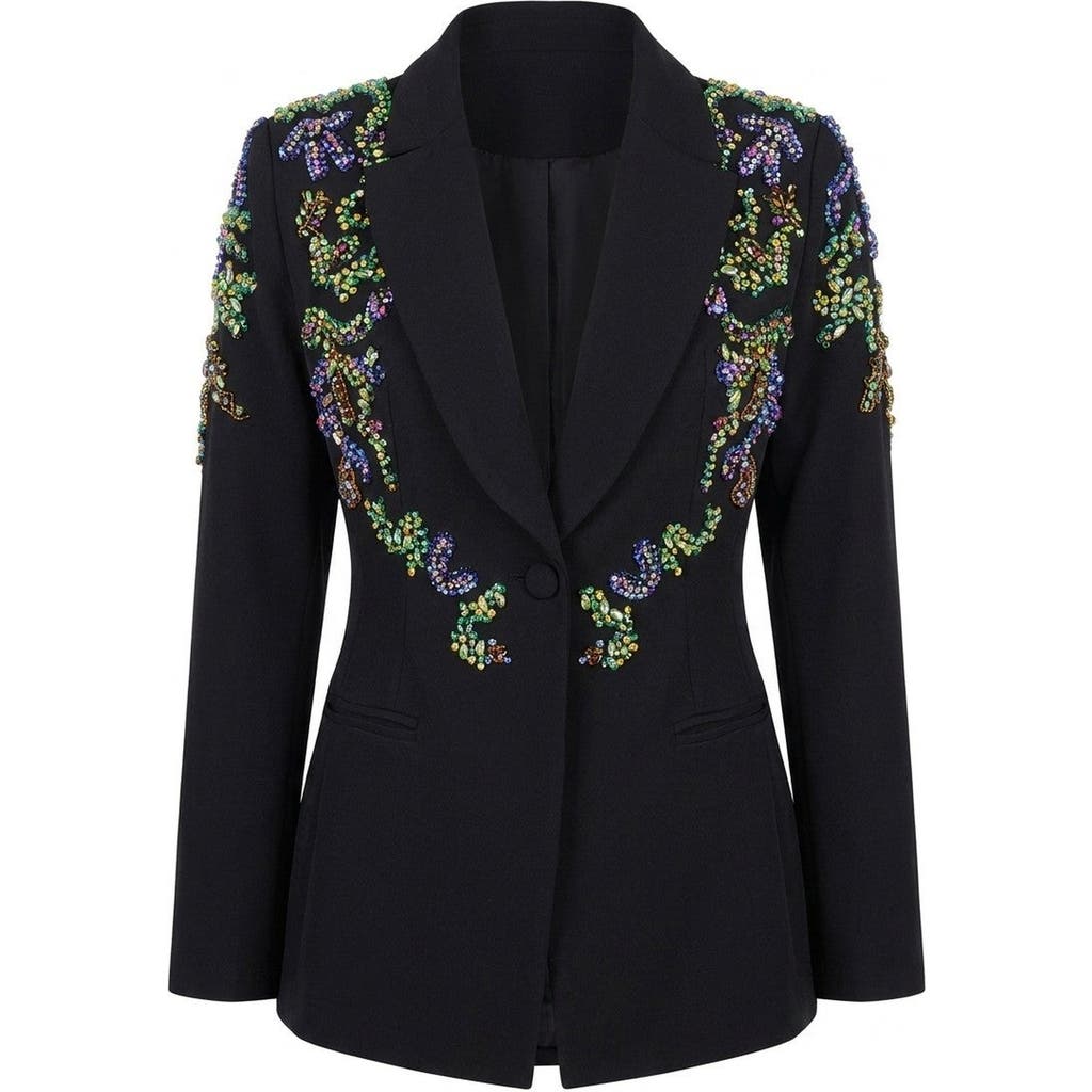 Modenaire Modenaire Embellished Beaded Blazer