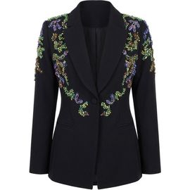 Modenaire Modenaire Embellished Beaded Blazer