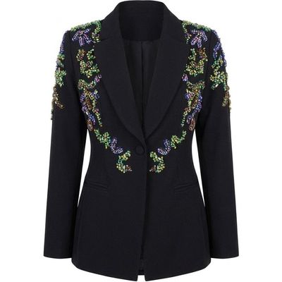 Modenaire Modenaire Embellished Beaded Blazer