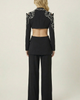 Modenaire Modenaire Embellished Cutout Blazer - 2