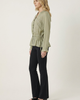 Modenaire Modenaire Embroidered Ruffle Trim Blouse with Drawstring Waist and Flared Cuffs - 4