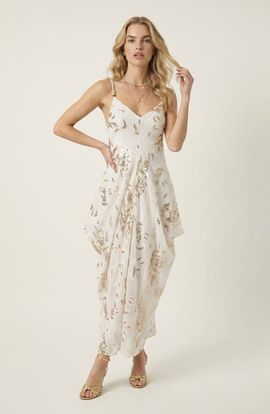 Modenaire Modenaire Embroidered Sequin Midi Dress