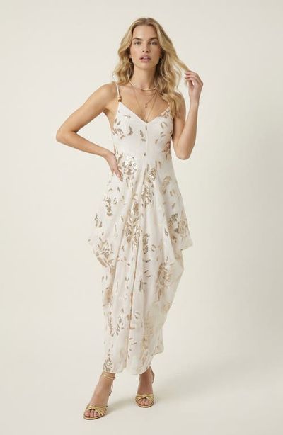 Modenaire Modenaire Embroidered Sequin Midi Dress