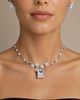 Modenaire Modenaire Floral Butterfly Stone Pendant Necklace And Earrings Jewelry Set - 2