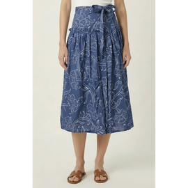 Modenaire Modenaire Floral Print Wrap Midi Skirt