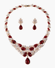 Modenaire Modenaire Floral Statement Necklace And Drop Earring Set - 1