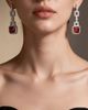 Modenaire Modenaire Geometric Linked Square Statement Drop Earrings - 2
