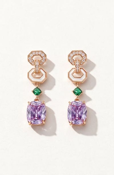 Modenaire Modenaire Geometric Linked Statement Drop Earrings