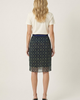 Modenaire Modenaire Geometric Print Chiffon Midi Skirt with Draped Asymmetric Side Panel - 2