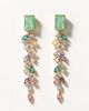 Modenaire Modenaire Gold Tone Crystal Geometric Cascading Statement Drop Earrings - 1