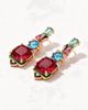 Modenaire Modenaire Gold Tone Crystal Geometric Statement Drop Earrings - 3