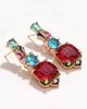 Modenaire Modenaire Gold Tone Crystal Geometric Statement Drop Earrings - 5