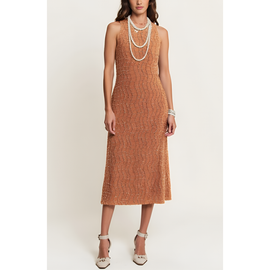 Modenaire Modenaire Hand-Embellished Sleeveless Midi Dress