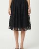 Modenaire Modenaire High-Waist Lace Overlay Sheer Hem Mini Skirt - 1