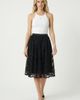 Modenaire Modenaire High-Waist Lace Overlay Sheer Hem Mini Skirt - 2