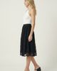 Modenaire Modenaire High-Waist Lace Overlay Sheer Hem Mini Skirt - 3