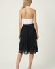 Modenaire Modenaire High-Waist Lace Overlay Sheer Hem Mini Skirt - 4