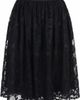 Modenaire Modenaire High-Waist Lace Overlay Sheer Hem Mini Skirt - 5