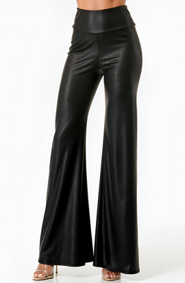 Modenaire Modenaire High Waist Wide-Leg Pants with Flared Silhouette