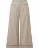 Modenaire Modenaire High Waist Wide Leg Pants with Embroidered Hem and Patch Pockets - 5