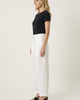 Modenaire Modenaire High Waist Wide Leg Pants with Pleats and Ruffle Trim Hems - 3