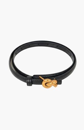 Modenaire Modenaire Knot Buckle Polished Detail Leather Belt
