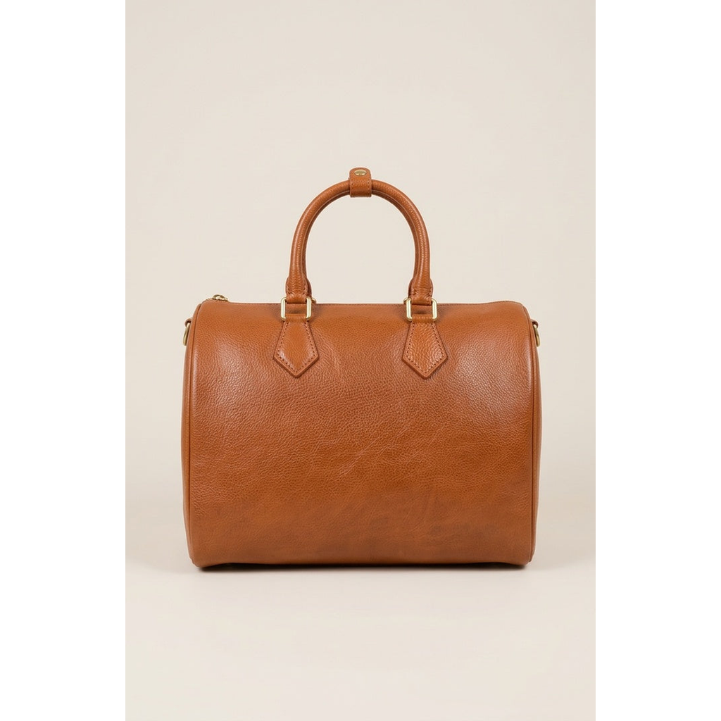 Modenaire - Leather Boston Bag with Top Handles