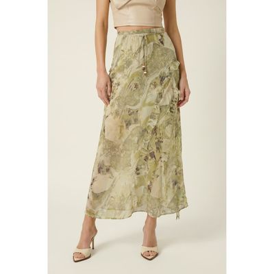 Modenaire Modenaire Midi Ruffle Skirt