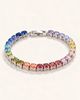 Modenaire Modenaire Oval Crystal Tennis Bracelet With Faceted Stones - 5