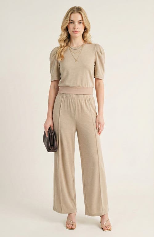 Modenaire Modenaire Puff Sleeve Top Stretch Pant Set