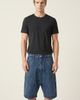 Modenaire Modenaire Relaxed Fit Washed Denim Shorts with Utility Pockets - 1