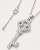 Modenaire Modenaire Rhinestone Key Pendant Necklace - 3