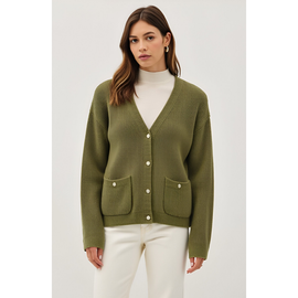 Modenaire Modenaire Ribbed Button Down Cardigan