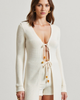Modenaire Modenaire Ribbed Knit Longline Cardigan and Matching Shorts Vacation Set - 4