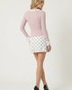 Modenaire Modenaire Ribbed Knit Two Piece Set with Ruffle Collar Cardigan and Polka Dot Skirt - 2