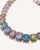 Modenaire Modenaire Round Crystal Tennis Style Statement Necklace - 5