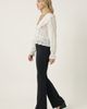 Modenaire Modenaire Ruffled Lace Trim Lightweight Tie Front Blouse - 3