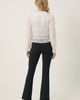 Modenaire Modenaire Ruffled Lace Trim Lightweight Tie Front Blouse - 4