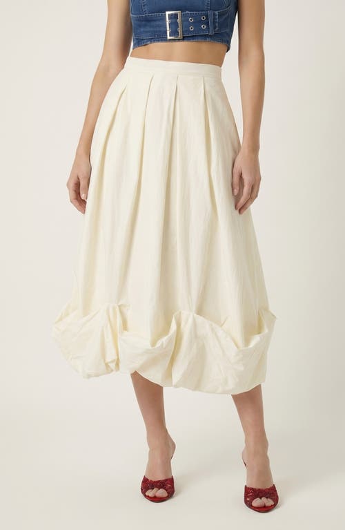 Modenaire Modenaire Sculpted Bubble Hem Midi Skirt