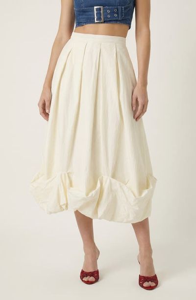 Modenaire Modenaire Sculpted Bubble Hem Midi Skirt