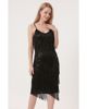 Modenaire Modenaire Sequin Fringe Midi Dress With Spaghetti Straps - 1