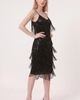 Modenaire Modenaire Sequin Fringe Midi Dress With Spaghetti Straps - 5